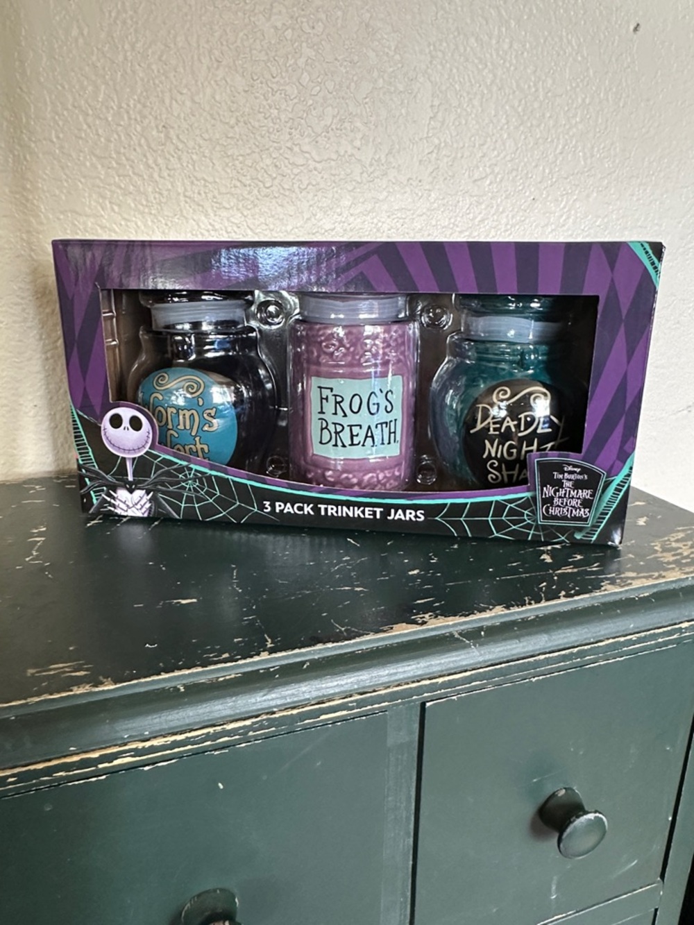 Disney The Nightmare Before Christmas Trinket Jar Set - Purple/Teal/Black